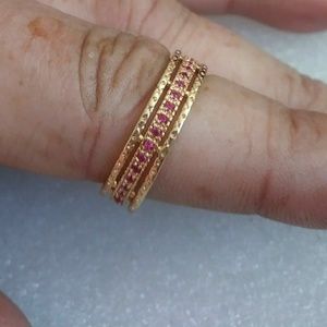 Ruby & 18K Y. Gold Eternity Wedding Band